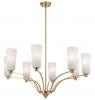 BREVAN 8 LIGHT ANTIQUE GOLD PENDANT